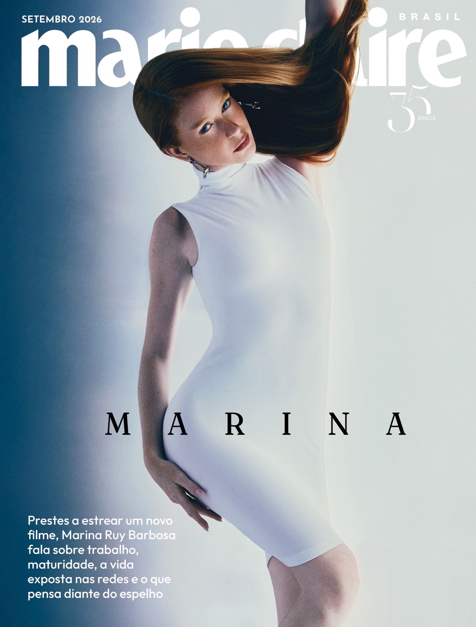Primeira capa da Marie Claire Brasil com Marina Ruy Barbosa